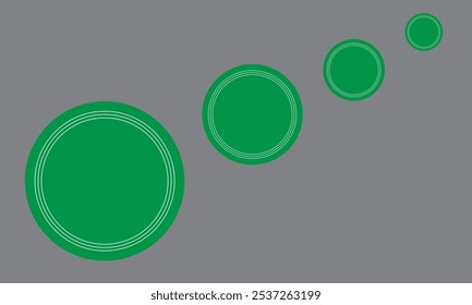 Circle pattern with green color, Vector Design Element, Strokes frames collection, green color.