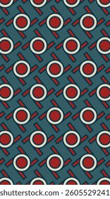Circle pattern luxury background geometric design abstract round shapes motif. seamless vector graphic elements colorful texture. Modern geometrical decoration textile fabric 