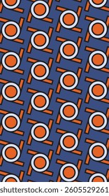 Circle pattern luxury background geometric design abstract round shapes motif. seamless vector graphic elements colorful texture. Modern geometrical decoration textile fabric 