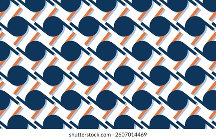 Circle pattern luxury background geometric design abstract round shapes motif. seamless vector graphic elements colorful texture. Modern geometrical decoration textile fabric