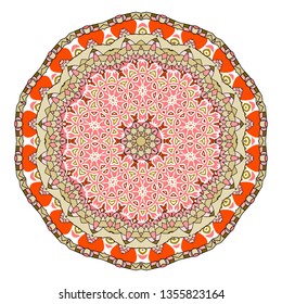 Circle Pattern. Meditative mandala. Round pattern filigree - Vector illustration