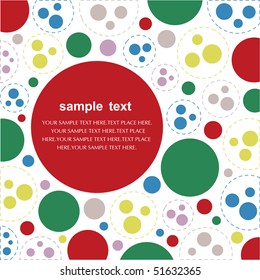 circle pattern on white background, Vector illustration