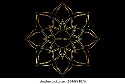 Zirkelmuster Blüte der Mandala mit Schwarz-Weiß, Vektorillustration Blumenmandala Entspannungsmuster einzigartiges Design mit weißem Hintergrund, handgezeichnet Muster, Konzeptmeditation und Relax 