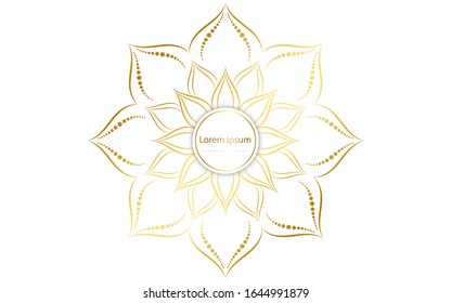 Circle pattern petal flower of mandala with black and white,Vector floral mandala relaxation patterns unique design with white background,Hand drawn pattern,concept meditation and relax 