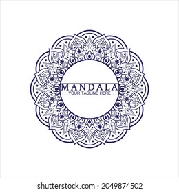 Circle pattern petal Flower Mandala Vector logo template illustration. Colorful template for spiritual retreat or yoga studio,Ornamental business cards,vintage luxury, ornamental decoration