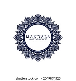 Circle pattern petal Flower Mandala Vector logo template illustration. Colorful template for spiritual retreat or yoga studio,Ornamental business cards,vintage luxury, ornamental decoration