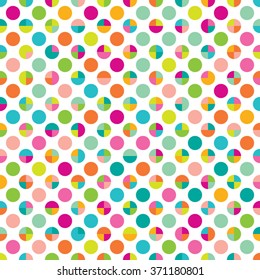 Circle pattern. Repeating color abstract background.