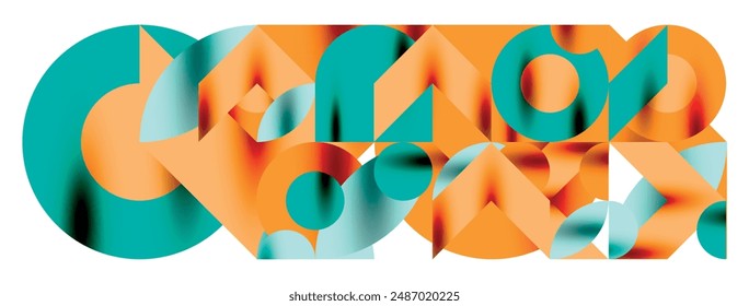 Circle pattern, round elements with lines and arrows composition for wallpaper, banner, background or landing