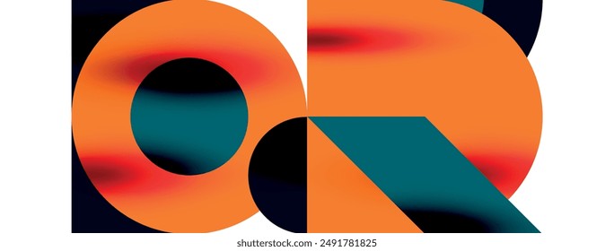 Circle pattern, round elements with lines and arrows composition for wallpaper, banner, background or landing