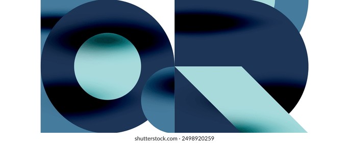 Circle pattern, round elements with lines and arrows composition for wallpaper, banner, background or landing