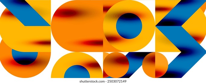 Circle pattern, round elements with lines and arrows composition for wallpaper, banner, background or landing