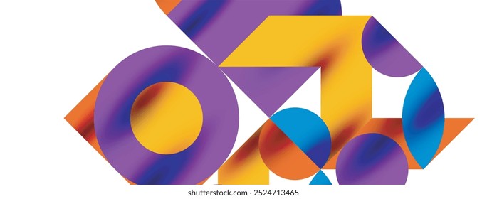 Circle pattern, round elements with lines and arrows composition for wallpaper, banner, background or landing