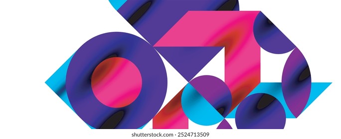 Circle pattern, round elements with lines and arrows composition for wallpaper, banner, background or landing