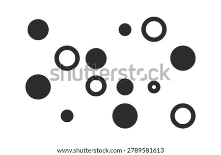 Circle Pattern Scattered Dots Geometric Layout