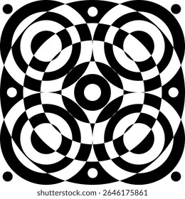 Circle Pattern Seamless Tile Vector
