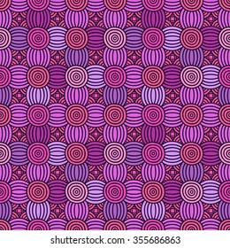 Circle pattern. Seamless vector pattern with rounds. Geometric design. Linear illustration.