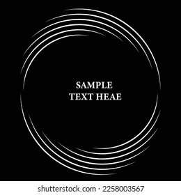 Circle pattern speed lines in circle form. Radial speed Lines in Circle Form for comic books. Technology round Logo. Black thick halftone dotted speed lines. illustration vector art