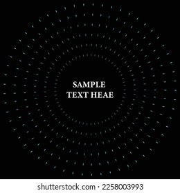 Circle pattern speed lines in circle form. Radial speed Lines in Circle Form for comic books. Technology round Logo. Black thick halftone dotted speed lines. illustration vector art