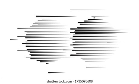 Kreismuster mit Geschwindigkeitslinien.Ungewöhnliches Symbol Design .Hintergrund mit Vector Streifen .Geometrische Form.