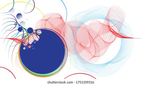 Circle pattern with speed lines.unusual icon Design .Background with Vector stripes 
