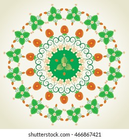 Circle pattern strawberry design 3