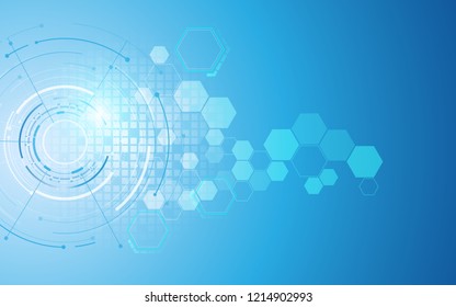 circle pattern technology innovation design concept background eps 10 vector