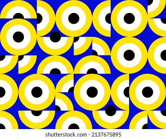 Circle pattern with ukraine flag color