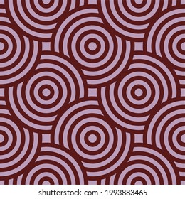 Circle pattern vector design. Red circles on pink background.