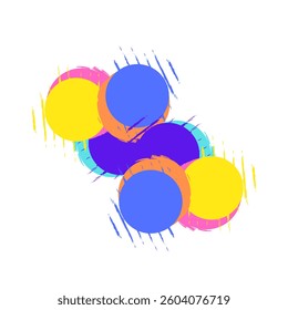 circle pattern vector design in white area