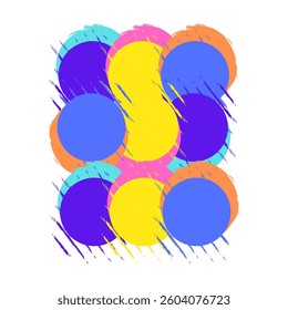 circle pattern vector design in white area