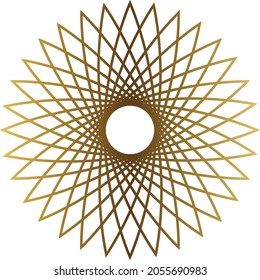 Circle pattern vector flower design