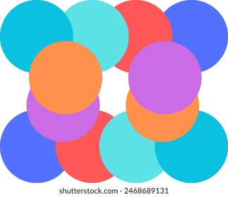 circle patterns are in white background. vector design.