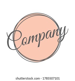 Circle Peach Logo Design Template