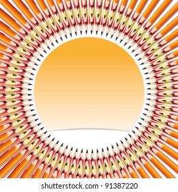 Circle pencils abstract backgrounds.
