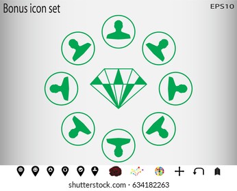 a circle of people, diamond, icon, vector illustration eps10