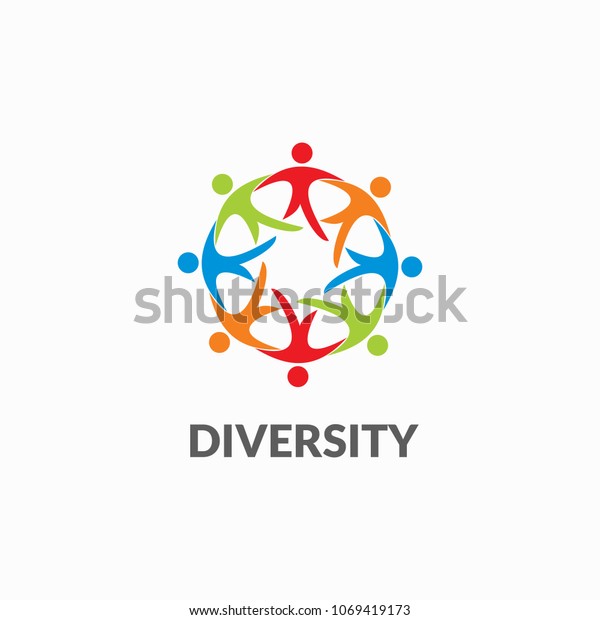 Circle People Diversity Unity Vector Logo Stock Vector (Royalty Free ...