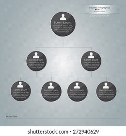 Circle With People Icon and Information Text, Financial and Business Info graphic, Workflow/Element Layout Design. Vector Illustration