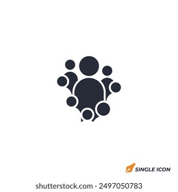 Circle of People icon vector illustration. Circle of People symbol isolated on white background