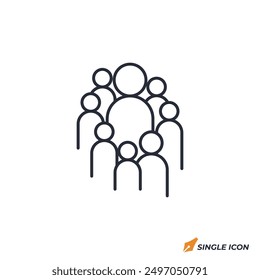 Circle of People icon vector illustration. Circle of People symbol isolated on white background