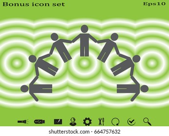 Circle of people icon, vector illustration of Eps10
