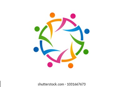 circle people logo design