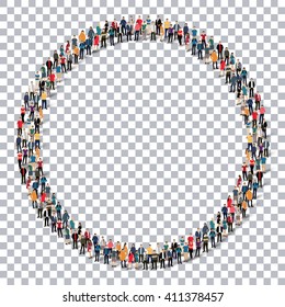 circle people sign 3d
