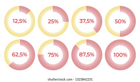 circle percent. circle shape percent infographic