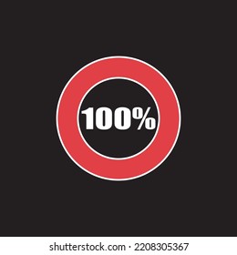 circle percentage diagram showing percentage progress ready-to-use for web design, user interface (UI) or info graphic - indicator