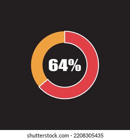 circle percentage diagram showing percentage progress ready-to-use for web design, user interface (UI) or info graphic - indicator