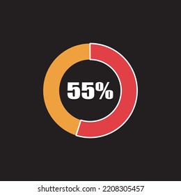 circle percentage diagram showing percentage progress ready-to-use for web design, user interface (UI) or info graphic - indicator