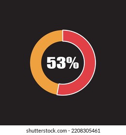 circle percentage diagram showing percentage progress ready-to-use for web design, user interface (UI) or info graphic - indicator