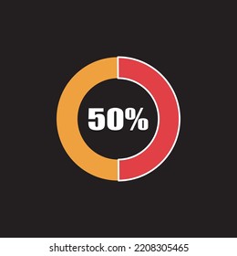 circle percentage diagram showing percentage progress ready-to-use for web design, user interface (UI) or info graphic - indicator