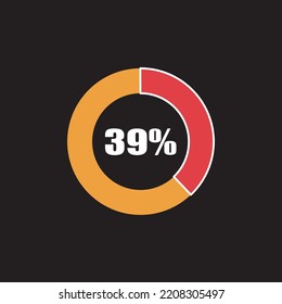 circle percentage diagram showing percentage progress ready-to-use for web design, user interface (UI) or info graphic - indicator