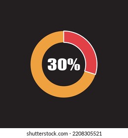 circle percentage diagram showing percentage progress ready-to-use for web design, user interface (UI) or info graphic - indicator